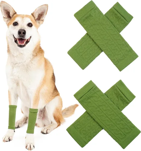 Miniatura 19 de ROZKITCH Manga de compresión para perro, 2 piezas de pierna delantera y 2 rodillas de pierna trasera, envoltura para codo de perro, protector