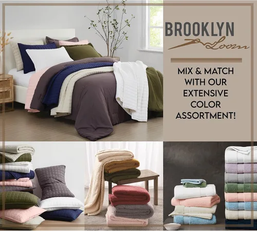Miniatura 7 de Brooklyn Loom Juego de edredón de lino verde oliva, 3 piezas, tamaño matrimonial/queen, con temática de color liso, para hombres y mujeres