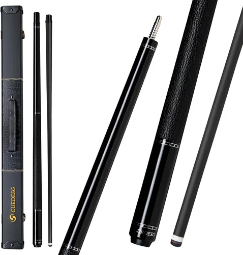 Palo de Billar de Fibra de Carbono 10.5mm/11.8mm/12.5mm, Palo de Piscina de Baja Deflexión con Empuñadura de Madera Rara, Palo de Billar Profesional