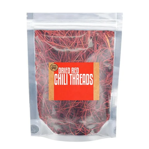 Miniatura 2 de Essential Spice Hilos de chile rojo seco, 1 libra, calor suave con sabor brillante y limpio, chiles finamente rallados para adornar, sopas, sushi