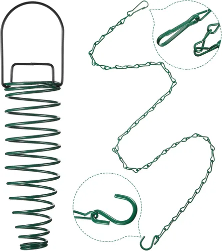 Miniatura 3 de Geiserailie Soporte para mazorca de maíz con cadena de extensión de 35 pulgadas para ardilla y otros suministros de alimentación en el patio trasero