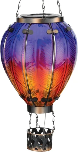 Miniatura 14 de Regal Art & Gift Linterna Solar de Globo Aerostático – Luces LED Colgantes Alimentadas por Energía Solar, Lámpara Decorativa Portátil Impermeable