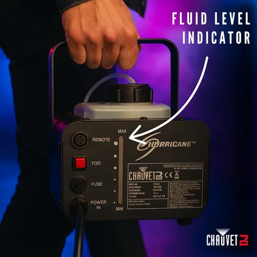 Miniatura 4 de Máquina de niebla CHAUVET DJ Hurricane 1000, con control remoto con cable compacto
