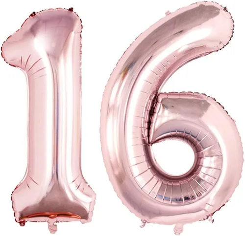 Miniatura 116 de Goer, conjunto de globos de papel aluminio para decoraciones de cumpleaños, globos de las letras de feliz cumpleaños y de números Oro