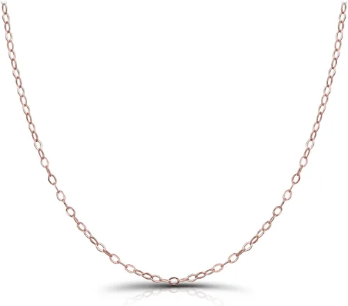 Miniatura 27 de Hoops & Loops Collar de plata de ley 925 de 0.035 in de fino y delicado collar de cadena de cable para mujeres, adolescentes, niñas, hombres, 16