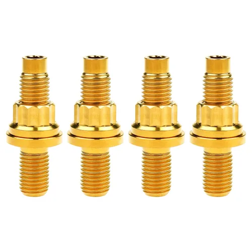 Miniatura 26 de Tornillo de titanio M8 M10x45 54 55 2.559 in paso 1.25 Kit de pernos de escape automotriz Kit tornillos, tuercas y arandelas Kit de 4 piezas