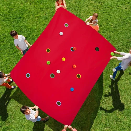 Miniatura 8 de Kathfly Blue Hole Canvas - Juego de construcción de equipos de 98 x 70 pulgadas, divertido juego de construcción de equipos para trabajar con 8 Azul