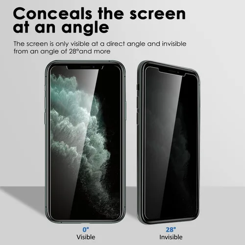 Miniatura 2 de Fotbor - Protector de pantalla para iPhone Xs Max/iPhone 11 Pro Max, protector de pantalla de privacidad antirreflejos, antiespía y arañazos, 2
