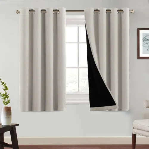 Miniatura 45 de PrinceDeco Paneles de cortina 100 % opacas de 108 pulgadas de largo, completamente opacos, tratamiento de ventana, cortinas forradas con aislamiento