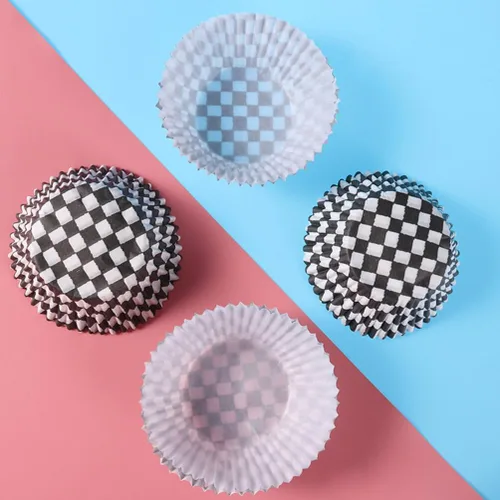 Miniatura 2 de ABOOFAN Tazas para hornear, 100 piezas de papel de 2.95 pulgadas para cupcakes, soportes para magdalenas para hornear en casa, fiestas de cumpleaños