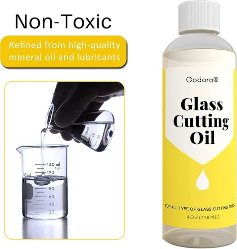 Miniatura 2 de El aceite de corte de vidrio de 4 oz se utiliza para cortar vidrieras, botellas de vidrio, azulejos y espejos
