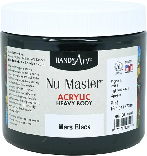 Miniatura 13 de Handy Art Nu Master - Pintura acrílica de cuerpo pesado, 16 onzas, color blanco titanio Titanio Blanco