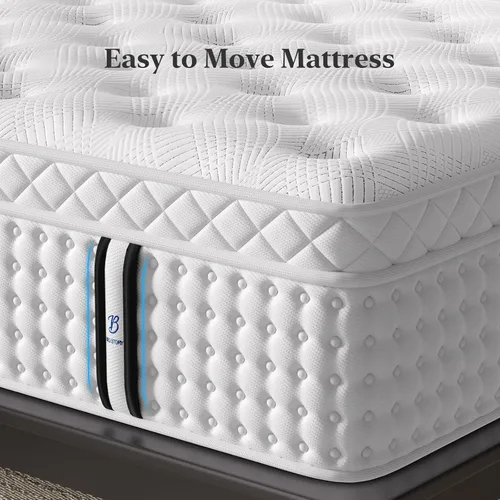 Miniatura 8 de BedStory 12 Inch Extra Firm Queen Mattress, Hybrid Mattress with Extra Lumbar & Back Hip Support, Signature Collection for Pressure Pain Relief