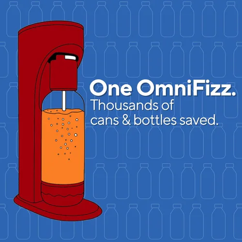 Miniatura 8 de Drinkmate OmniFizz - Máquina de transmisión de agua con gas y soda, carbonata cualquier bebida, paquete definitivo, incluye tres cartuchos de CO2