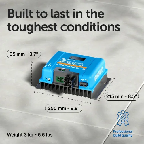 Miniatura 3 de Victron Energy SmartSolar MPPT MC4, Controlador de carga 250V 60A (NH-354, Bluetooth, 12/24/36/48V)