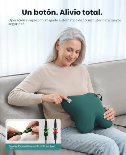 Miniatura 5 de BOB AND BRAD Masajeador de espalda con calor apto para FSA/HSA, masajeador de espalda con cable EZBack para aliviar el dolor de tejido profundo