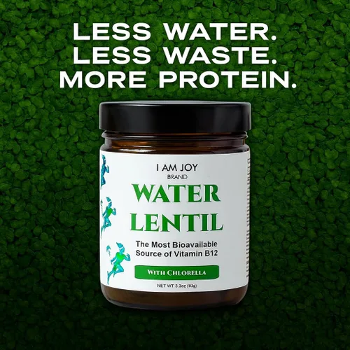 Miniatura 6 de I Am Joy co. Proteína de lentejas de agua en polvo con clorella, lenteja de agua vegana a base de plantas, rica en vitamina B12 natural, sin OMG