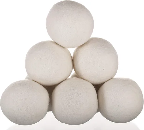 Miniatura 3 de Woolzies Bolas de Secadora de Lana Orgánica: Nuestras Grandes Esferas de Lana son el Mejor suavizante de telas Paquete de 6 Bolas de Secadora XL