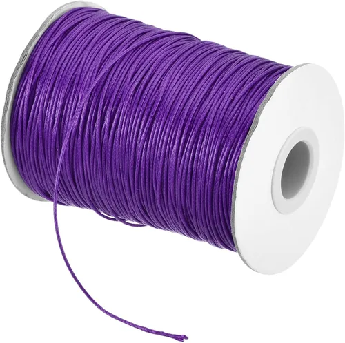 Miniatura 10 de MECCANIXITY Cordón encerado de poliéster encerado de 0.031 in, cuerda de cera de 175 yardas para hacer pulseras, collares, cuentas, joyería y Caqui