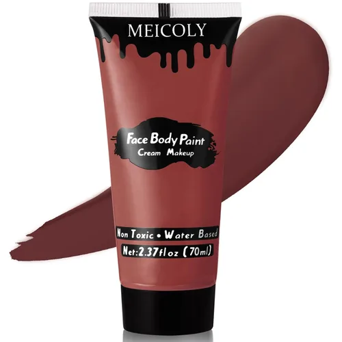 Miniatura 28 de MEICOLY Pintura facial color morado claro crema, tubo grande de 2.37 onzas, pintura de cuerpo completo a base de agua para adultos y niños, pintura