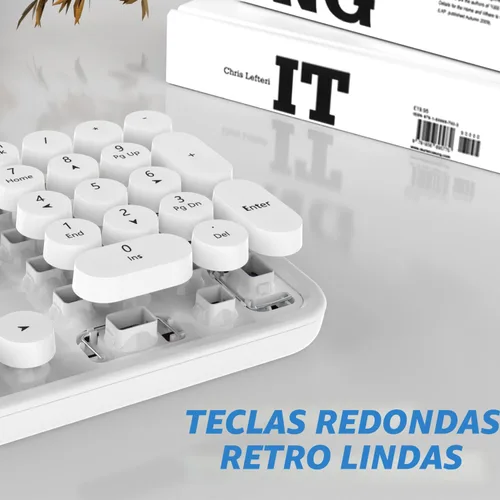 Miniatura 2 de Combo de teclado y mouse inalámbricos, teclado blanco lindo de 104 teclas con pad numérico y mouse para Windows, computadora, PC, portátil (blanco)
