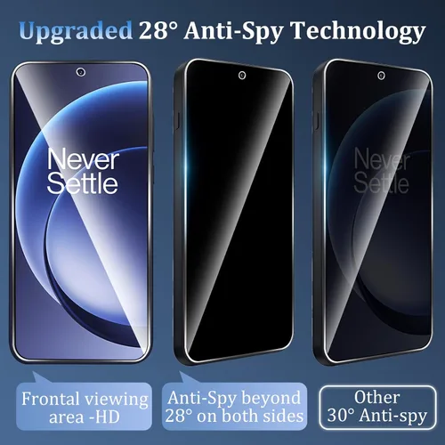 Miniatura 6 de Paquete de 3+2 protectores de pantalla de privacidad para Oneplus 15 con protector de cámara, vidrio templado de cubierta completa, antiespías