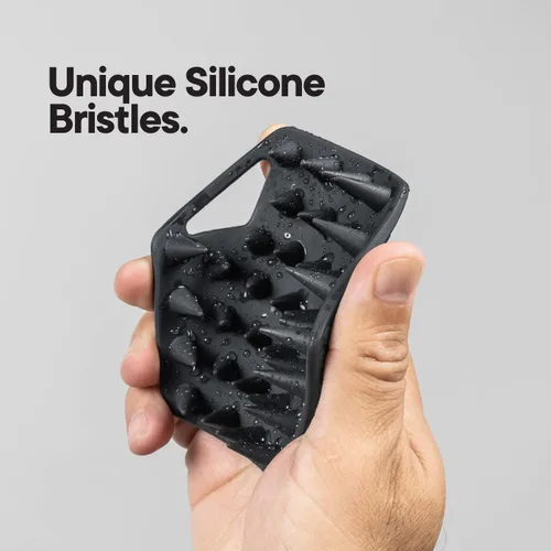 Miniatura 4 de TOOLETRIES Limpiador de barba con gancho, cepillo de silicona para barba y exfoliante de barba para hombres, limpia profundamente y desobstruye