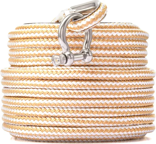 Miniatura 10 de RainierSupplyCo - Cuerda de anclaje para barco, línea de anclaje de cuerda marina de doble trenzada, línea de navegación de nailon de 50 pies x 3/8