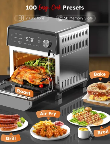 Miniatura 2 de Nuwave Horno de Convección y Freidora de Aire Eléctrico Combo con Calentadores de Funda, Sabor de Asado Auténtico, Nuevo Sistema de Convección 2024