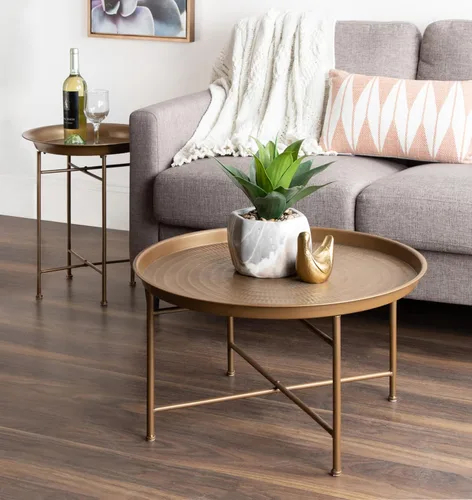 Miniatura 6 de Kate and Laurel Mahdavi - Mesa de centro moderna 26 x 26 x 16 pulgadas, color negro