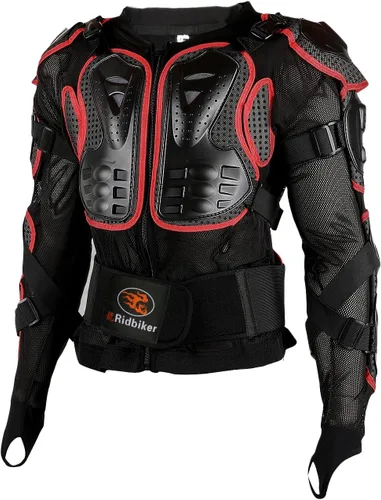RIDBIKER - Protector de blindaje desmontable, de cuerpo completo, para motocicleta, chaqueta de carreras, motocross, camisa protectora para pecho y