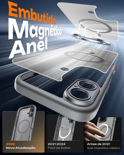 Miniatura 872 de TOCOL Funda para iPhone 11, compatible con Magsafe, protección completa de cámara, imanes integrados, protección contra caídas, funda translúcida