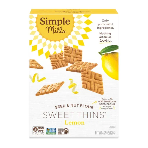 Miniatura 23 de Simple Mills Sweet Thins Cookies, harina de semillas y nueces, miel y canela, sin gluten, apto para paleo, aperitivos saludables, 4.25 onzas