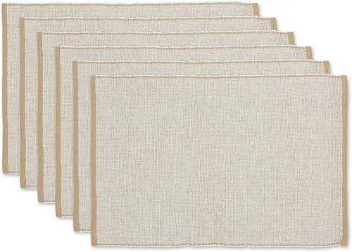 Miniatura 11 de DII Juego de manteles individuales ecológicos de la colección Fine Ribbed de 13x19, azul francés