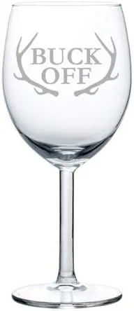 Miniatura 2 de Copa de vino Copa Buck Off Antlers Hunt Hunting Funny (17 oz sin tallo)