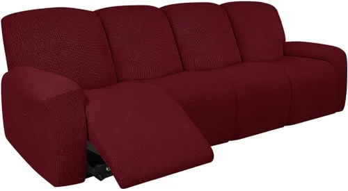 Miniatura 36 de vctops Fundas elásticas resistentes al agua, para sofá reclinable, suaves y lisas, con correa elástica antideslizante, protector de muebles