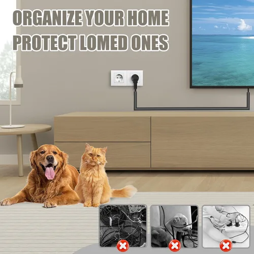 Miniatura 2 de Cubierta de pared para cable, 39 pulgadas, autoadhesivas, para cables en la pared, cable de extensión para piso, TV montada, cavidad del hogar