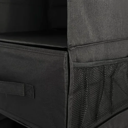 Miniatura 3 de Organizador colgante de armario de 6 estantes con cajones, almacenamiento de ropa plegable, portátil, estantes colgantes para ropa y zapatos, 47 x
