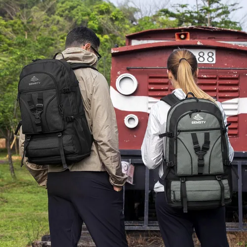 Miniatura 6 de Mochila de senderismo expandible de 40 L/50 L para hombres y mujeres, mochila de viaje y camping aprobada para vuelos