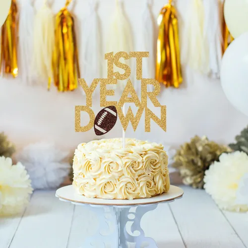 Miniatura 3 de Decoración para tartas de cumpleaños de 1er año, decoración de pastel de cumpleaños de 1er año, suministros de fiesta de primer cumpleaños