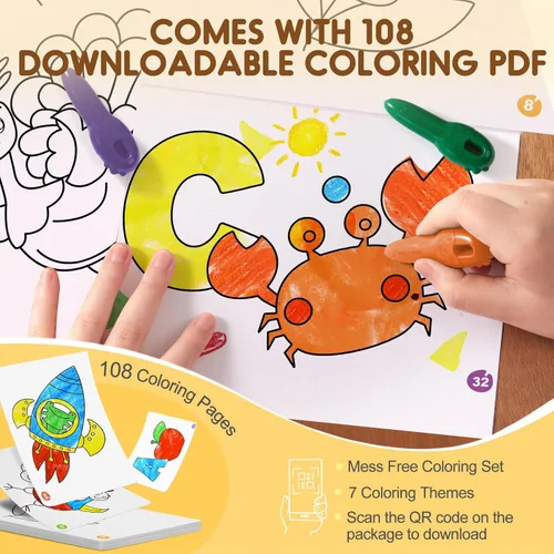 Miniatura 2 de Crayones de cera de abeja sin desorden para niños pequeños, hechos con cera de abeja 100% pura (12 colores), primeros crayones jumbo no tóxicos