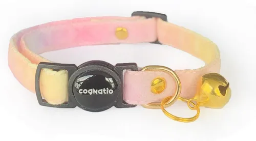 Miniatura 10 de Collares de gato Cognatio de liberación rápida con seguridad, doble terciopelo con campana, disponibles en varios colores, perfectos para tu gatito