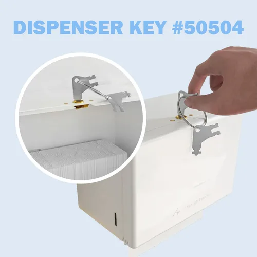 Miniatura 4 de 10 unidades de dispensador universal de repuesto 50504 llave, grado comercial universal para dispensadores de papel higiénico y dispensadores