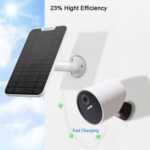 Miniatura 4 de Carga de panel solar de 4 W compatible solo con cámara de seguridad SimpliSafe para exteriores, con cable de carga impermeable de 13.1 pies, IP65
