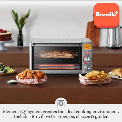 Miniatura 3 de Breville Smart Oven - Freidora de aire compacta, acero inoxidable cepillado