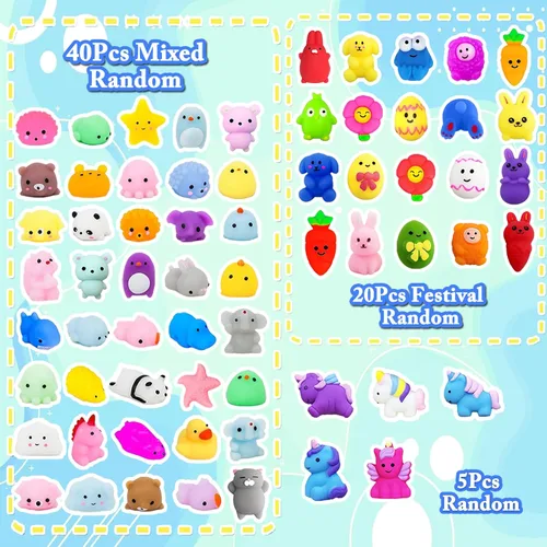 Miniatura 3 de 130 piezas de juguetes blandos Mochi Squishy, juguetes Kawaii Squishies para aliviar el estrés para niños, recuerdos de fiesta, premios