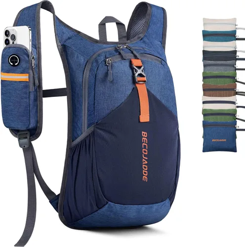 Miniatura 26 de BECOJADDE - Mochila de senderismo pequeña de 15 L para hombres y mujeres, plegable y ultraligera, para viajes, camping y actividades al aire libre