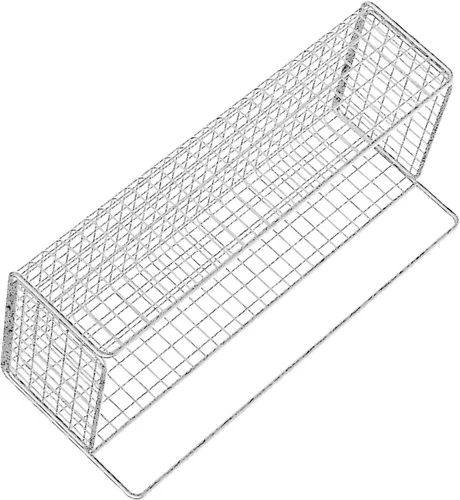 Miniatura 9 de Cestas colgantes de alambre de cocina, organizador de frutas negro para montaje en pared, sin perforaciones, soporte de metal pequeño para gabinete
