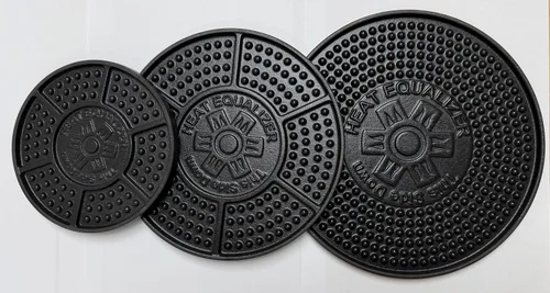 Miniatura 2 de Juego de 3 difusores de calor para estufas de gas de 6 a 8 a 9.25 pulgadas de placa de hierro fundido para estufas de gas y eléctricas