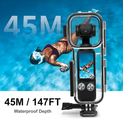 Miniatura 2 de FitStill Funda de buceo impermeable compatible con DJI Osmo Pocket 3,147FT/45M carcasa protectora subacuática con soporte de montaje Pocket3 Kit